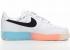 2021 Nike Air Force 1 07 Low White Multi Color Just Do It DJ4678-101