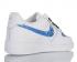 Nike Air Force 1'07 LV8 Blanc Bleu Chaussures de course pour hommes 315155-116