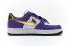 Nike Air Force 1 07 Low Roxo Metálico Ouro Branco AQ8741-609