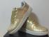 Nike Air Force 107 Lv8 Trainers ใน Gold Snakeskin Metallic 718152-701