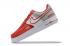 Nike Air Force 1'07 รองเท้าวิ่งผู้หญิงสีแดงสีขาวสีเทา AJ7747-200