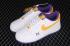 Nike Air Force 1 07 Blanc Violet Jaune Chaussures 315122-113