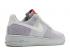 Nike Air Force 1 Crater Flyknit Gs Wolf Gris Platinum Gym Pure Blanco Rojo DH3375-002