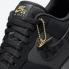 Nike Air Force 1 Low Schwarz Metallic Gold Nubuk Schuhe DH2473-001