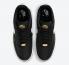 Nike Air Force 1 alacsony fekete metál arany fehér cipőt CZ0270-001