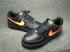 Nike Air Force 1 Low Black Orange Blaze Unisex Running Shoes 815711-991