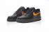 Nike Air Force 1 Low Noir Orange Chaussures de course pour hommes 820268-001