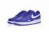 Nike Air Force 1 Scarpe Casual Basse Deep Royal Blu Bianco 820266-406