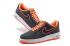 Nike Air Force 1 Low Cinza Escuro Laranja Sapatos Casuais 488298-012