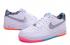 Nike Air Force 1 Low GS White Rainbow Trainers Chaussures 596728-100