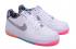 παπούτσια Nike Air Force 1 Low GS White Rainbow Trainers 596728-100