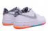 Nike Air Force 1 Low GS White Rainbow Trainers Chaussures 596728-100
