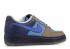 Nike Air Force 1 Low Io Premium Stash Blue Harbor Royal Grey Sport Soft 313213-441