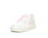 Nike Air Force 1 低筒兒童運動鞋白色粉紅鞋 314220-130