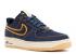 Nike Air Force 1 Low Premium Denim Metallic Obsidian Dark Brnz 318775-404