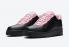 Туфли Nike Air Force 1 на низком стеганом каблуке черные розовые CJ1629-001