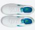 Nike Air Force 1 Low Blanc Brillant Bleu Vert DA4660-100