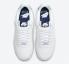 Nike Air Force 1 Low White Canvas Blanc Bleu Void Chaussures DB3541-100