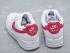 Sepatu Atletik Nike Air Force 1 Rendah Putih Merah AQ3774-991
