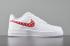 Sepatu Kasual Nike Air Force 1 Rendah Putih Merah 923027-100
