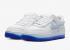 Nike Air Force 1 Shadow Chenille Swoosh Bianco Blu Tinta FJ4567-100