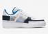 Nike Air Force 1 Type สีขาว สีฟ้า น้ำเงิน สีเขียว CQ2344-100