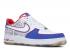 Nike Air Force One Cmft Prm University White Royal Gym Red 579941-100