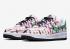 Nike Womens Air Force 1 Black Tie Dye White Green Strike Washed Coral CW1267-101