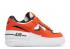 Nike Dames Air Force 1 Shadow Cracked Leather Rush Oranje Ijs Zwart Wit Guava DQ8586-800