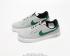 женские повседневные туфли унисекс Nike Air Force 1 AC серо-зелено-белые 630939-021