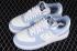 Damen Nike Air Force 1 07 Low Blau Weiß Schwarz Schuhe 307109-118
