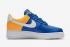 женские Nike Air Force 1 Low White Yellow Blue AA0287-401