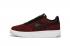 Nike Hombres Air Force 1 Low Ultra Flyknit Vino Rojo Negro LifeStyle Zapatos 817419