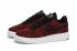 Nike男士 Air Force 1 Low Ultra Flyknit 酒紅黑色生活鞋款 817419