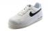 Nike Air Force 1 AF1 Low Upstep BR Sneakers Sko Hvid Sort 833123