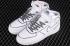Sepatu Nike Air Force 1 07 Mid White Black Chameleon 368742-810