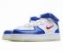 Nike Air Force 1 Mid Jewel 07 LV8 Branco Royal Blue Mens Shoes 596728-302