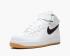 Nike Air Force 1 Mid Beyaz Kadife Kahverengi Sakız Açık Kahverengi 315123-103,ayakkabı,spor ayakkabı