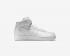 Womens Nike Air Force 1 Mid 07 Leather Triple White Womens Shoes 366731-100
