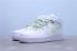zapatos para correr Nike Air Force 1 Mid 07 para mujer, blancos, verdes y manzana, 366731-910
