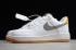 2020 Latest Nike Air Force 1'07 White Grey Yellow Mens Size CJ8836 100