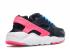 Huarache Run GS ピンク ブルー フォト ボルト ブラック パウ 654280-004