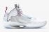 Sepatu Pria Air Jordan 34 PF Unite White Metallic Silver BQ3381-101