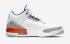 Air Jordan 3 Knicks Rivals Beyaz Eski Kraliyet Üniversitesi Orange Tech Gri 136064-148, ayakkabı, spor ayakkabı