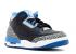 Air Jordan 3 Retro Bg Gs Sport Blue Wolf Sort Grå 398614-007