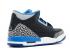 Air Jordan 3 Retro Bg Gs Sport kék farkas fekete szürke 398614-007