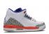 Air Jordan 3 Retro Gs Knicks Old University Kraliyet Gri Tech Turuncu Beyaz 398614-148