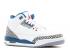 Air Jordan 3 Retro Gs Gerçek Mavi Beyaz 398614-104 .