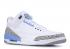 Air Jordan 3 Retro Unc Player Exclusivo Azul Branco Cinza Cimento Valor MNJDLS850LN3