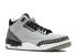 Air Jordan 3 復古狼灰色銀白色黑色金屬 136064-004
